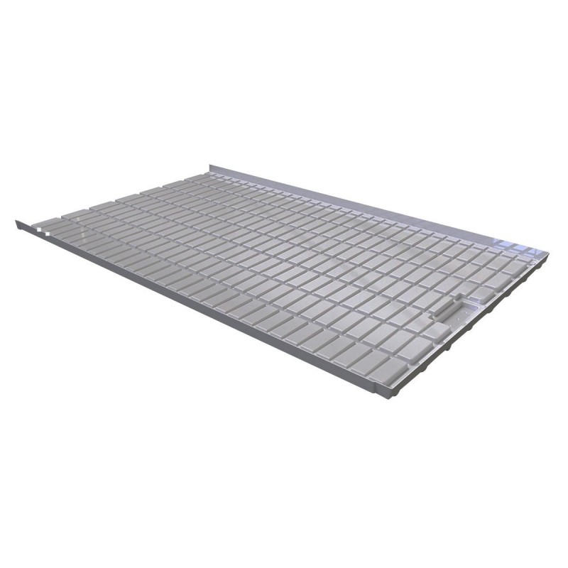 Commercial Tray End Section W / Drain 4′